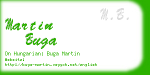 martin buga business card